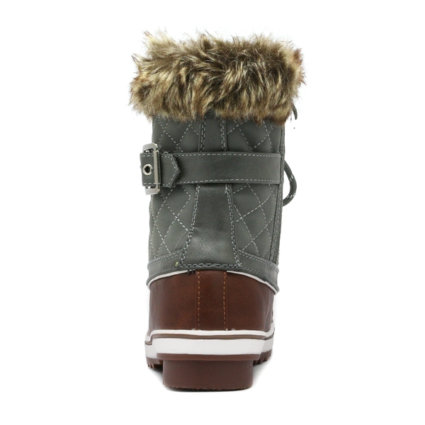 Mid Calf Faux Snow Boots - TAN KHAKI - 4